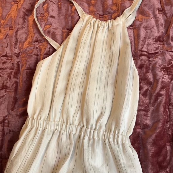 Rebecca Taylor White Striped Tiered Halter Dress 8 - Picture 5 of 8